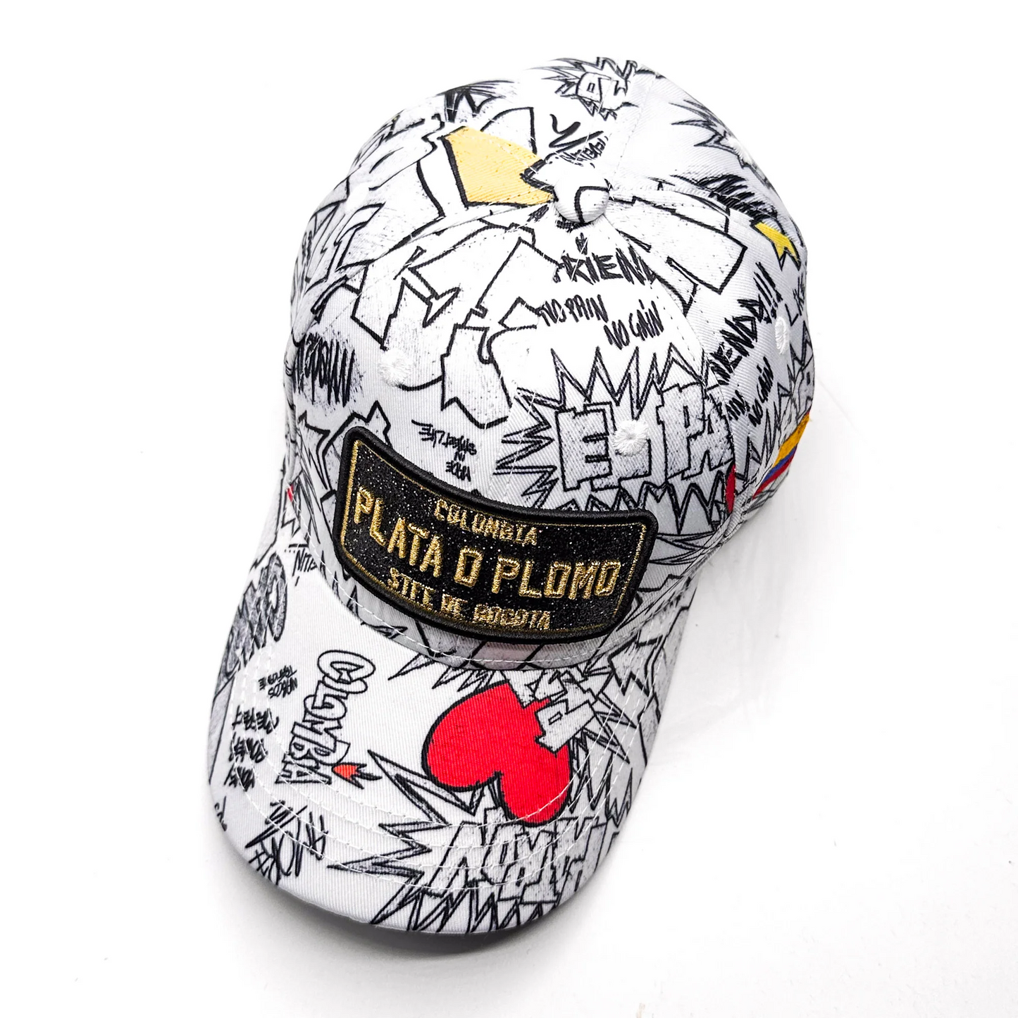 SK.R KIDS PLATA O PLOMO WHITE RED HEART