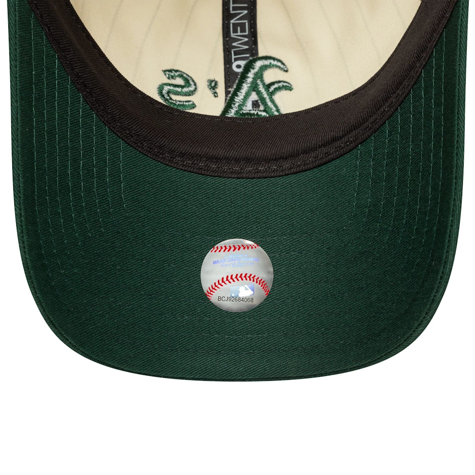 New Era A's Oakland Athletics Retro 9TWENTY Pinstripe Off-White/Green