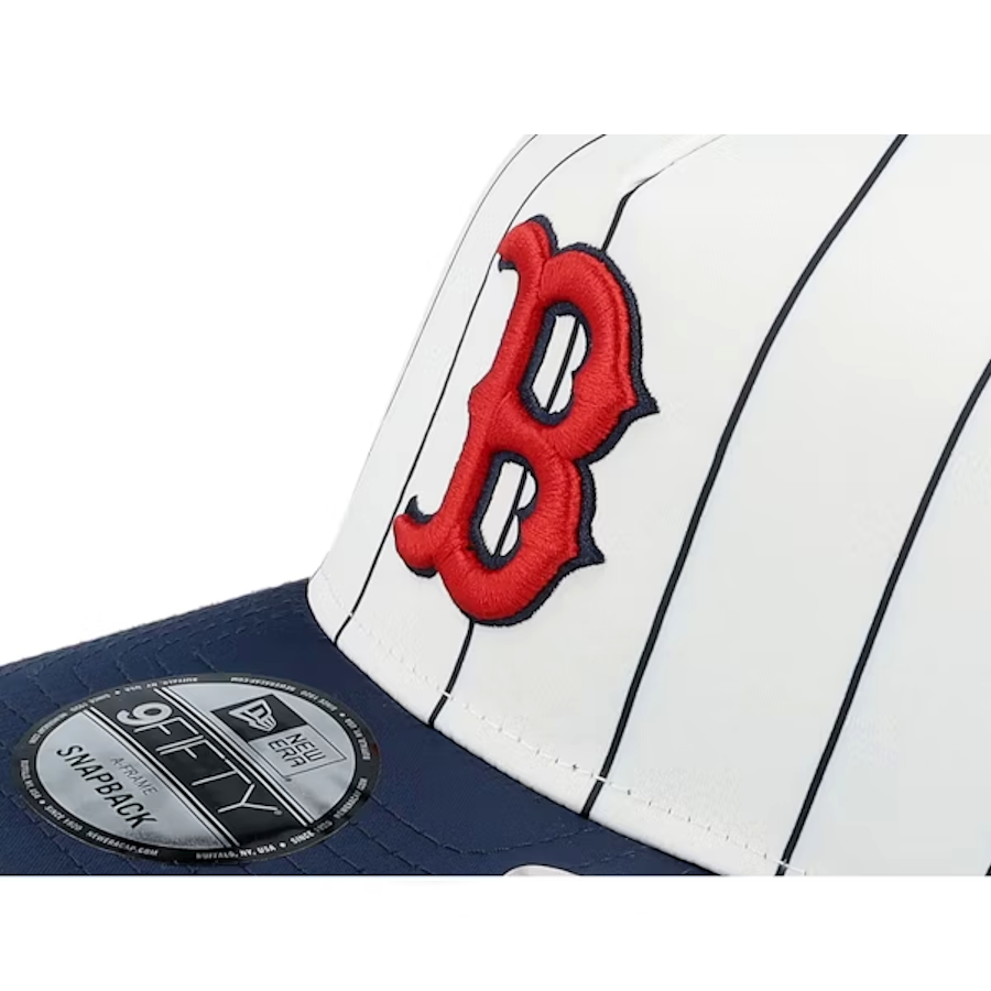 New Era Boston Red Sox 9Fifty A-Frame Satin Pinstripe White/Navy