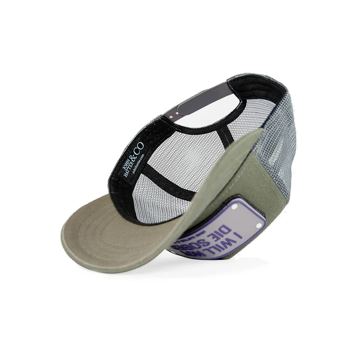 John Hatter & CO - RUBBER - I WILL NOT DIE SOBER - DARK GREY