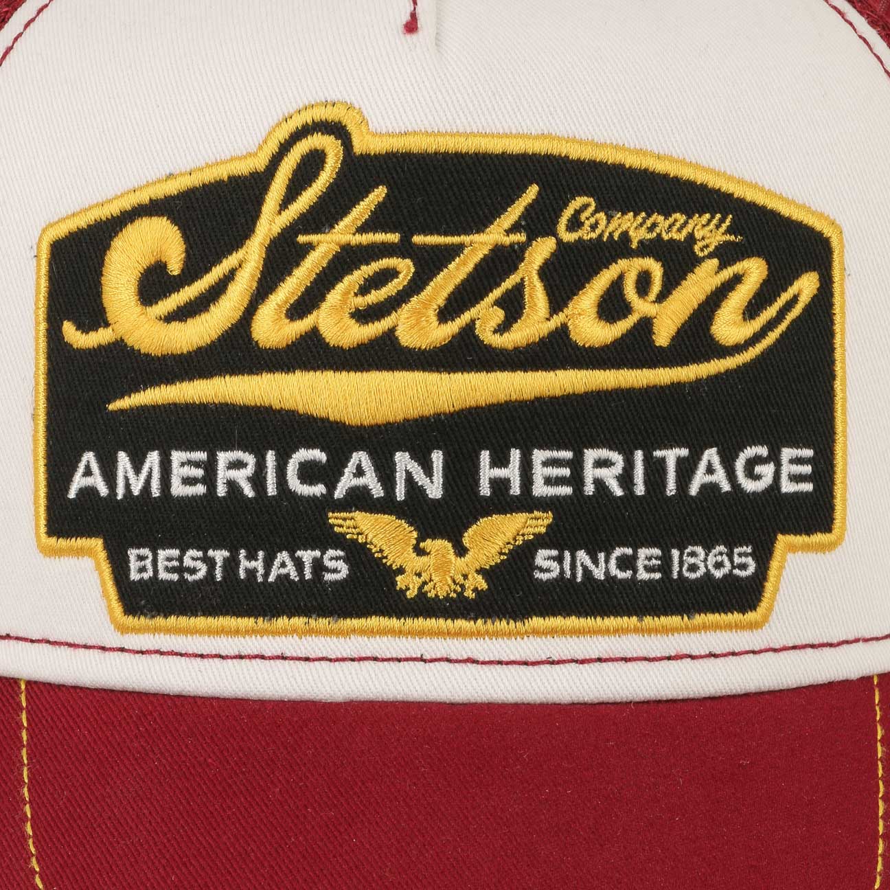 Stetson American Heritage Trucker White/Bordeaux