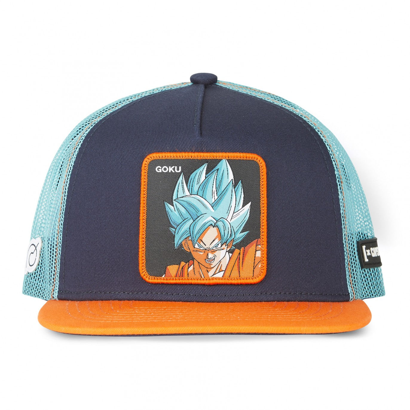 CAPSLAB Dragon Ball Super Goku Snapback Flat Orange Blue