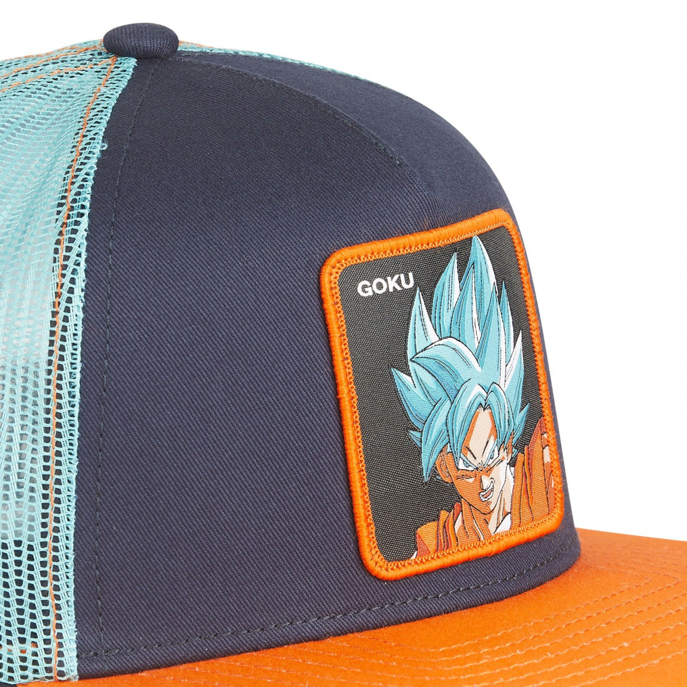 CAPSLAB Dragon Ball Super Goku Snapback Flat Orange Blue