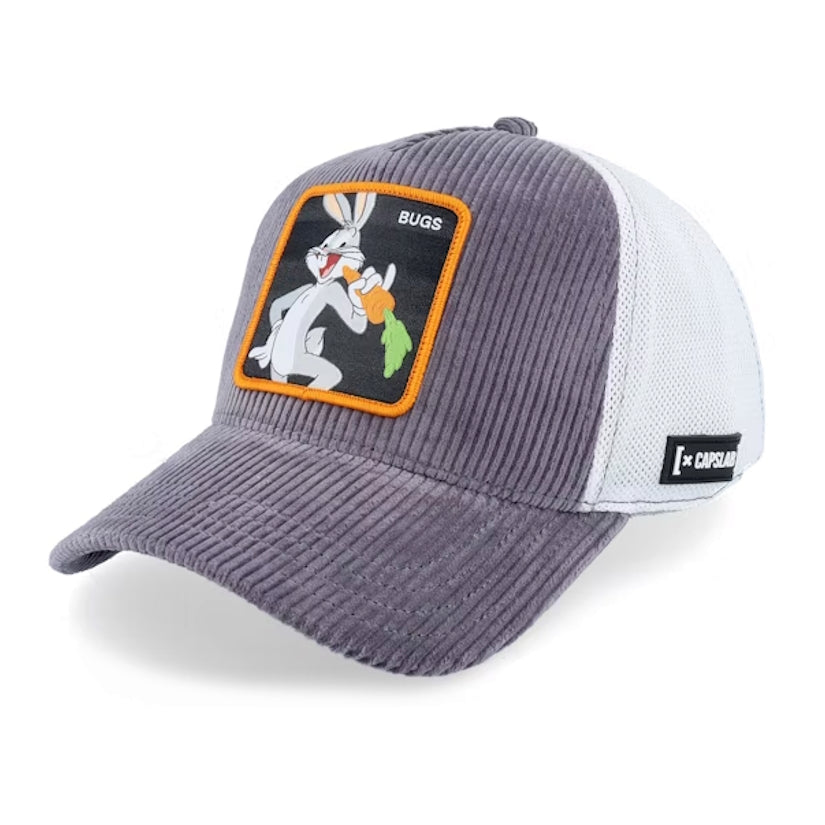 CAPSLAB Looney Tunes Bugs Bunny Velvet Grey White