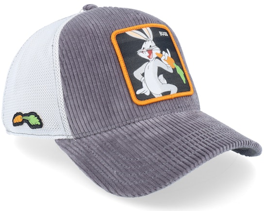 CAPSLAB Looney Tunes Bugs Bunny Velvet Grey White