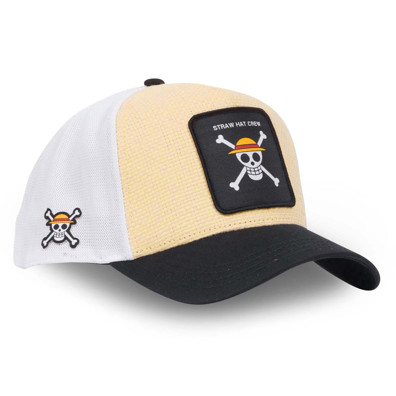 CAPSLAB One Piece Jolly Roger Straw Hat Beige