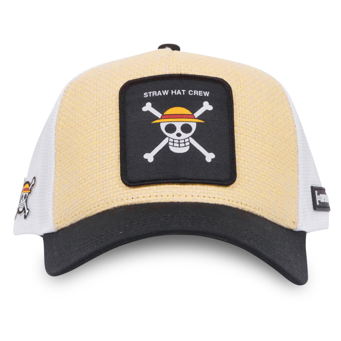 CAPSLAB One Piece Jolly Roger Straw Hat Beige