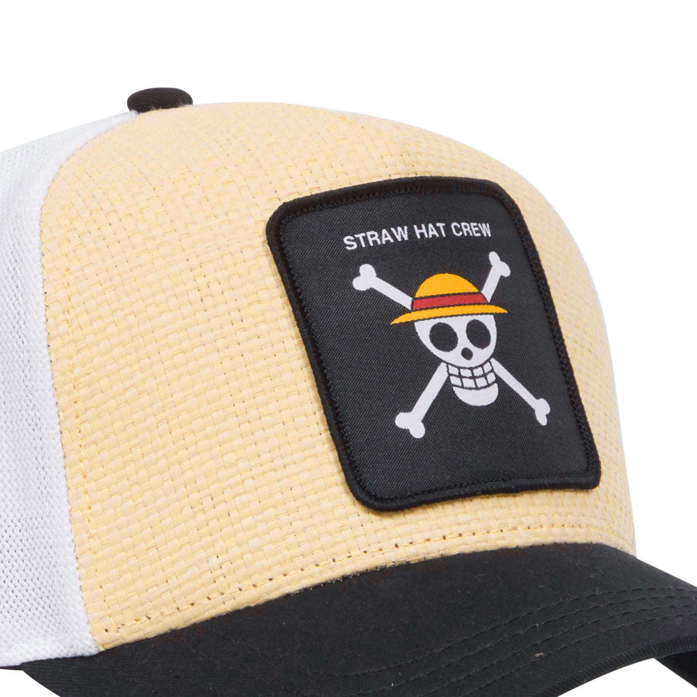 CAPSLAB One Piece Jolly Roger Straw Hat Beige