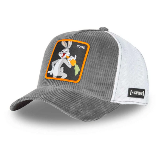 CAPSLAB Looney Tunes Bugs Bunny Velvet Grey White