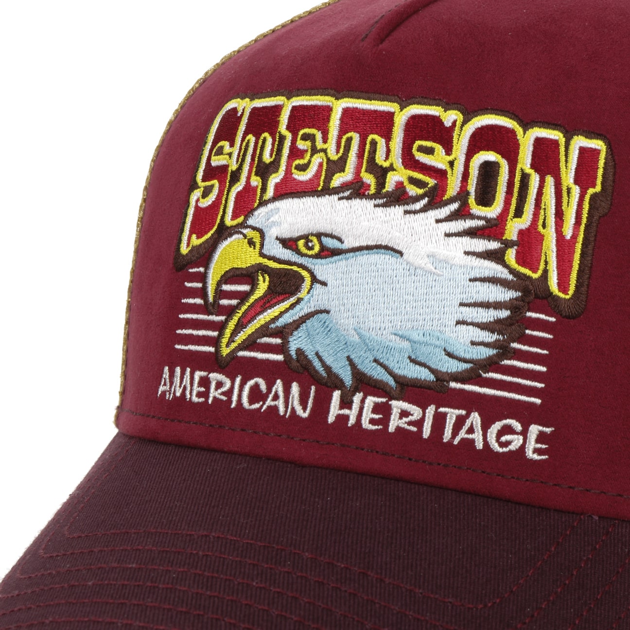 Stetson Eagle Head Trucker Bordeaux/Yellow