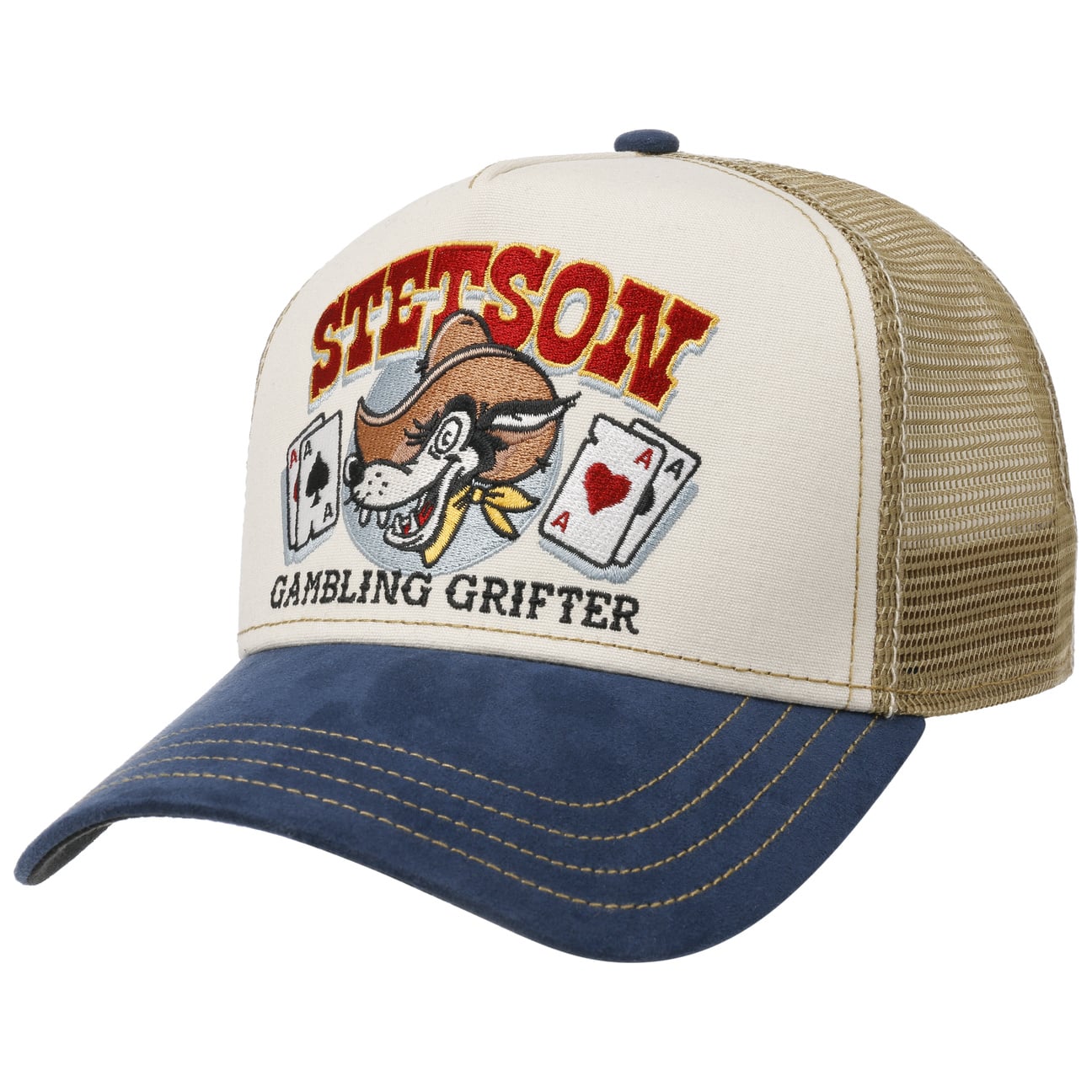 Stetson Gambling Grifter Trucker Beige/Navy