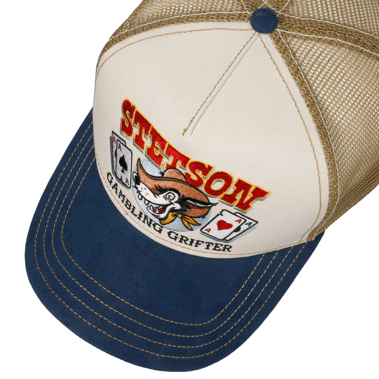 Stetson Gambling Grifter Trucker Beige/Navy