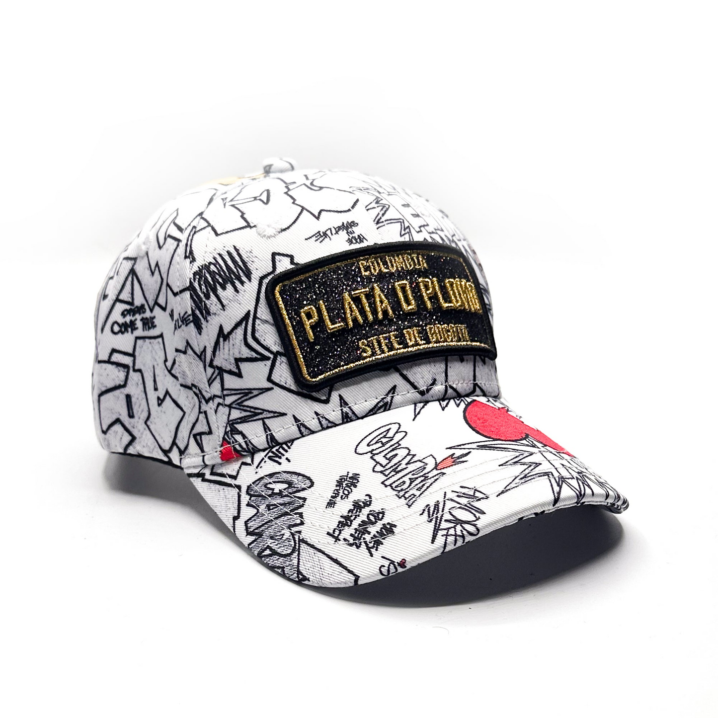 SK.R KIDS PLATA O PLOMO WHITE RED HEART