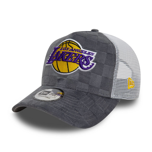 New Era LA Lakers Tonal Check Grey 9FORTY A-Frame