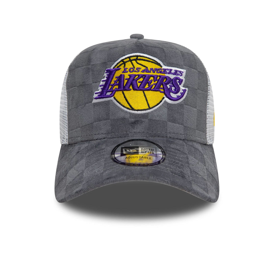 New Era LA Lakers Tonal Check Grey 9FORTY A-Frame