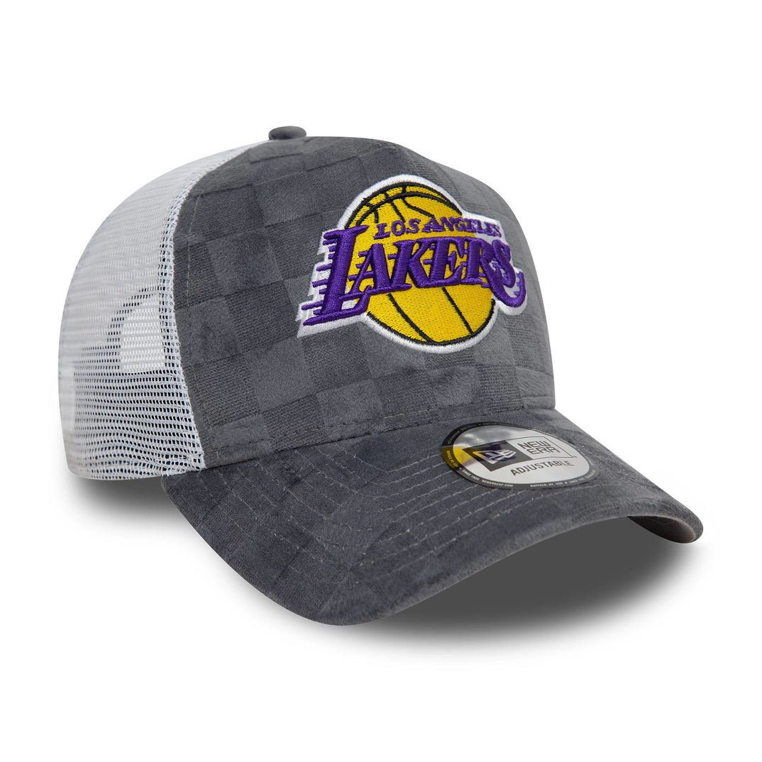 New Era LA Lakers Tonal Check Grey 9FORTY A-Frame