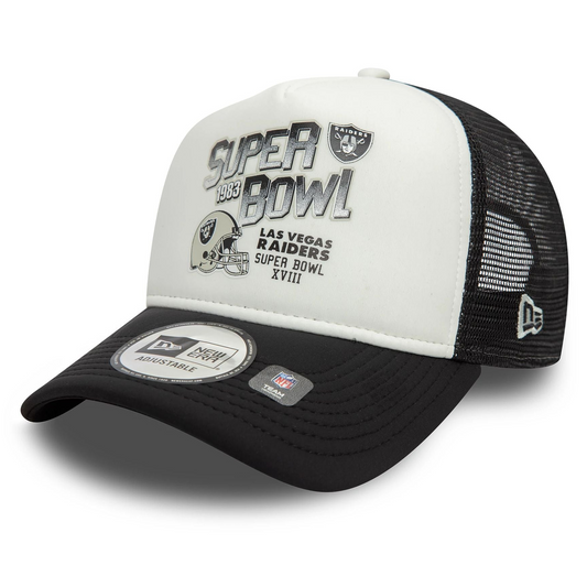 New Era Las Vegas Raiders Super Bowl Black 9FORTY A-Frame Trucker