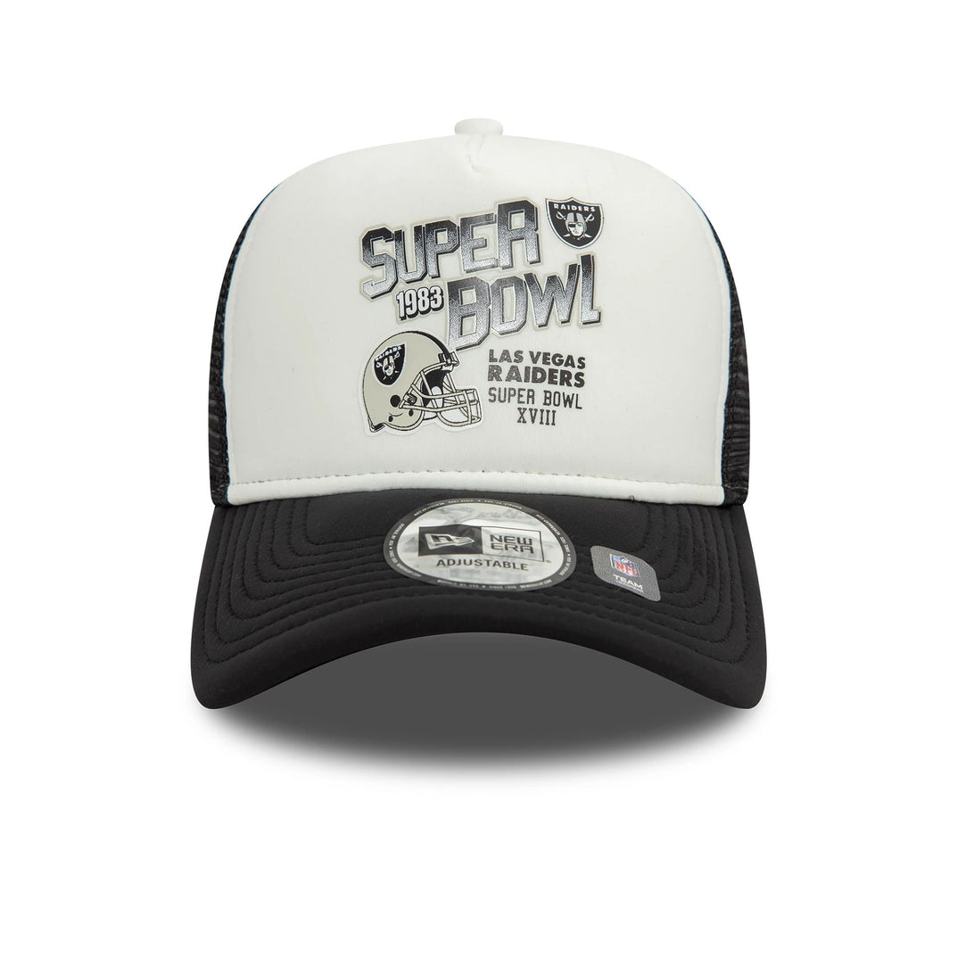 New Era Las Vegas Raiders Super Bowl Black 9FORTY A-Frame Trucker