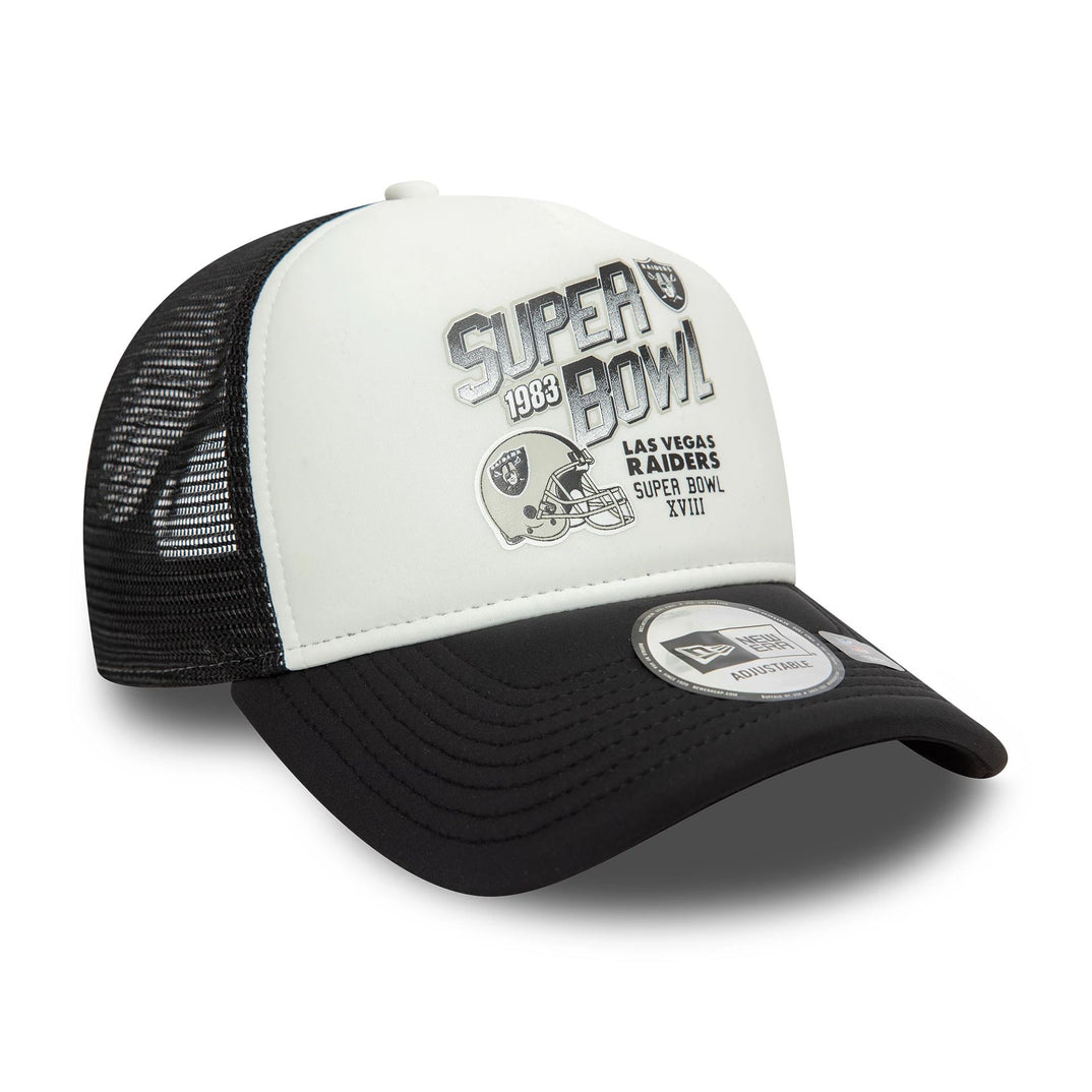 New Era Las Vegas Raiders Super Bowl Black 9FORTY A-Frame Trucker