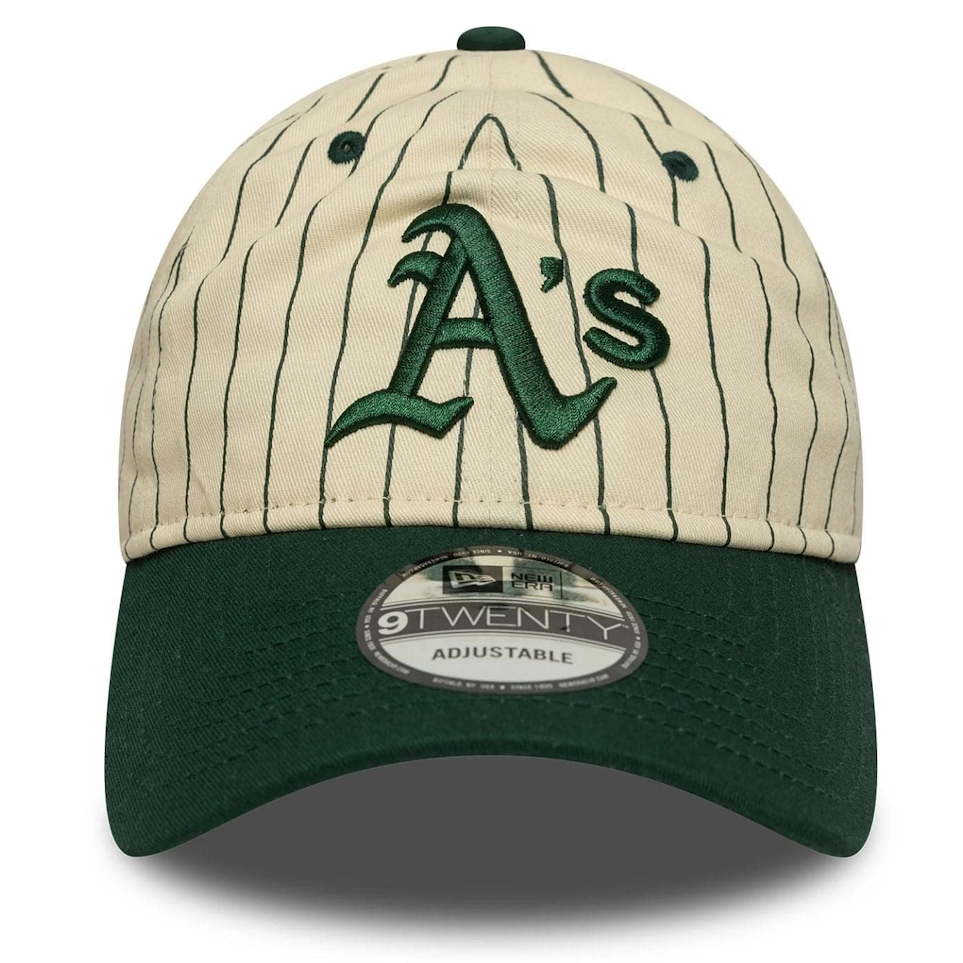 New Era A's Oakland Athletics Retro 9TWENTY Pinstripe Off-White/Green