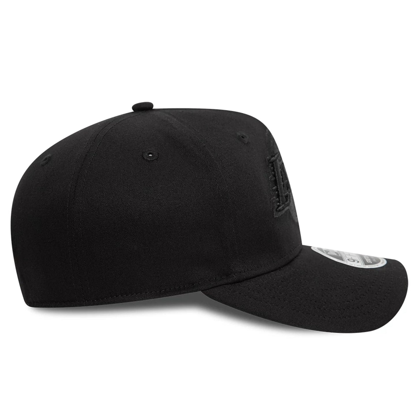 New Era LA Lakers Black On Black 9FIFTY Stretch Snap Cap