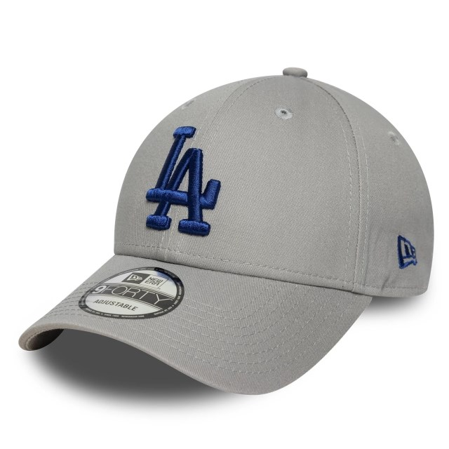 New Era LA Los Angeles Dodgers Side Patch MLB Gray