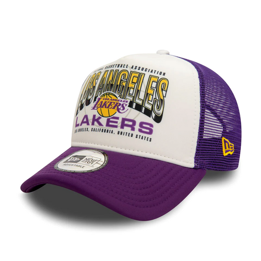 New Era NBA Los Angeles Lakers Purple 9FORTY Side Patch A-Frame