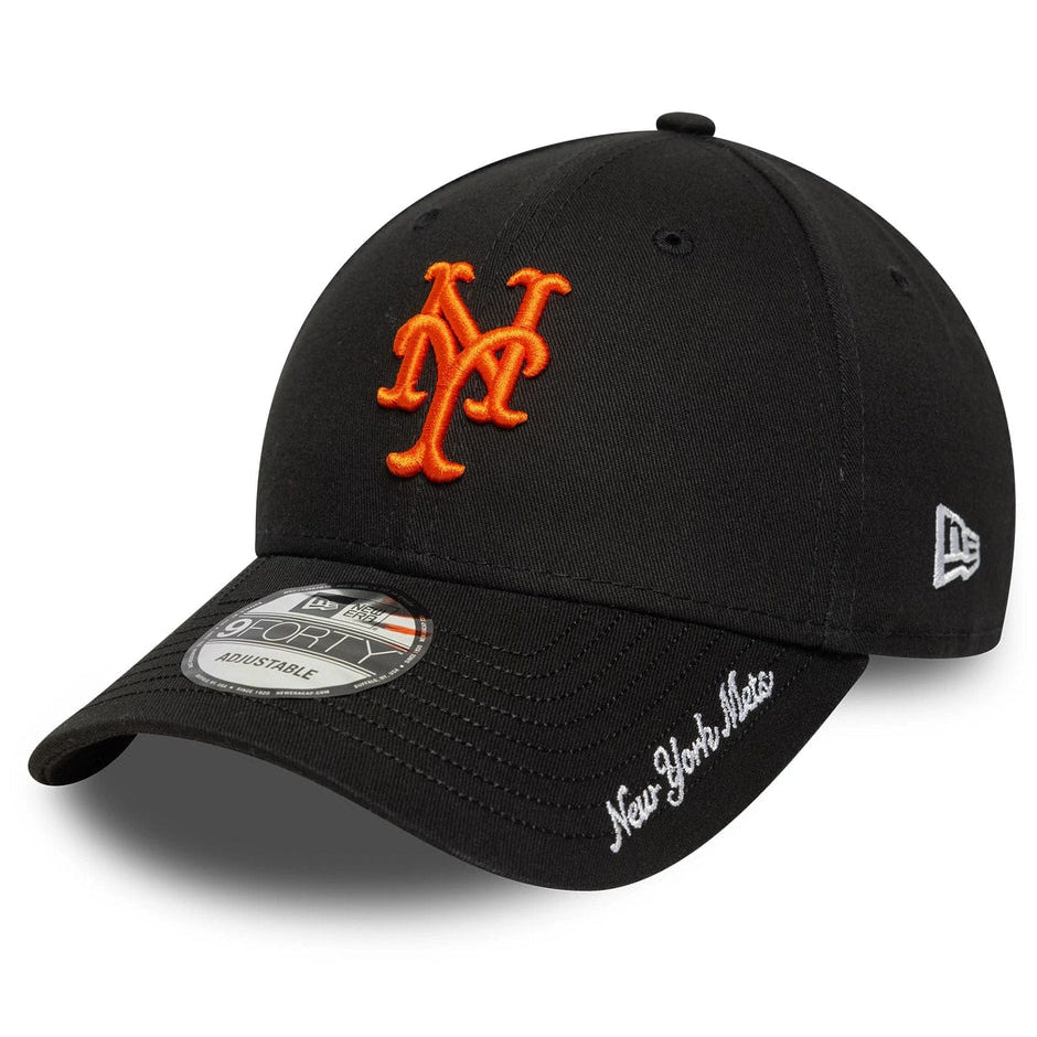 New Era NY New York Mets MLB Visor Script Black 9FORTY