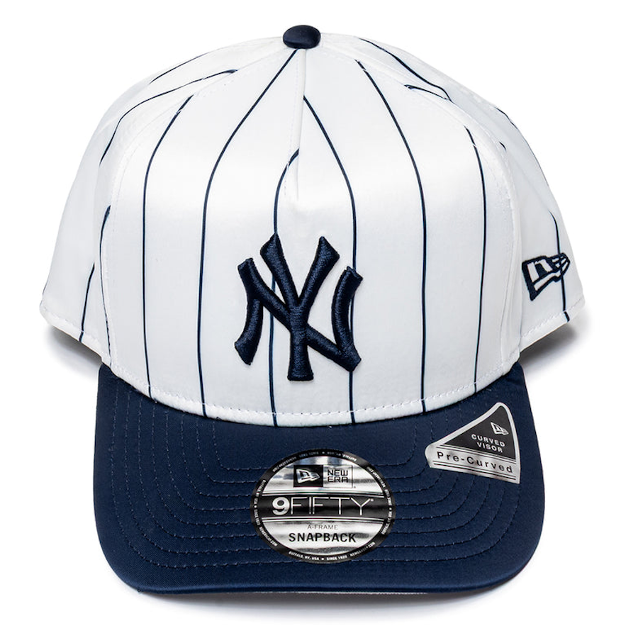 New Era NY New York Yankees  9Fifty A-Frame Satin Pinstripe White/Navy