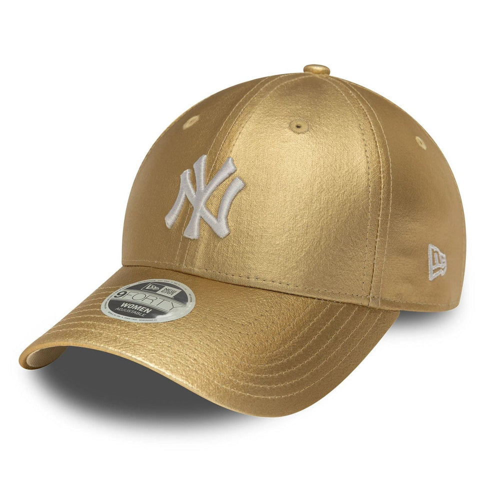 New Era NY New York Yankees Women MLB Metallic Gold 9FORTY