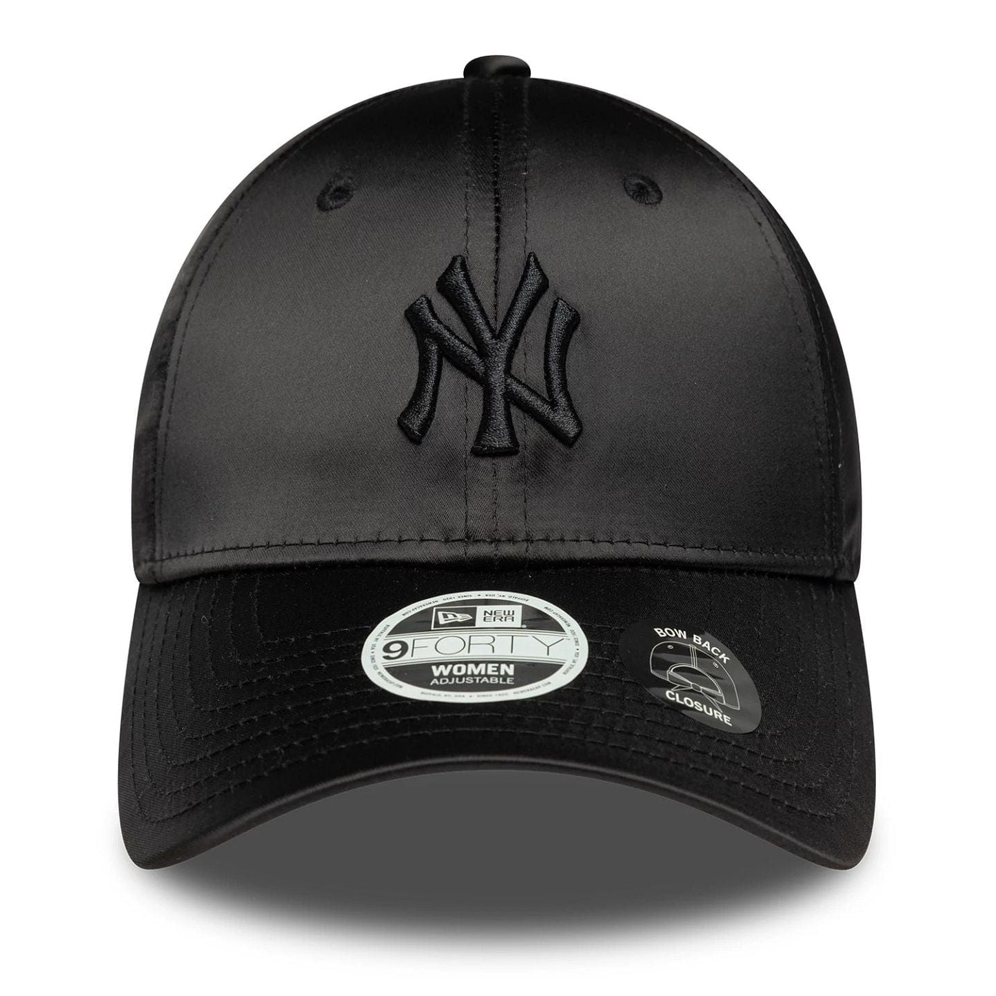 New Era NY New York Yankee Women MLB Satin Bow Back Black 9FORTY