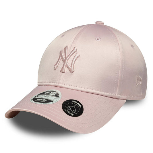 New Era NY New York Yankees Women MLB Satin Bow Back Pastel Pink 9FORTY