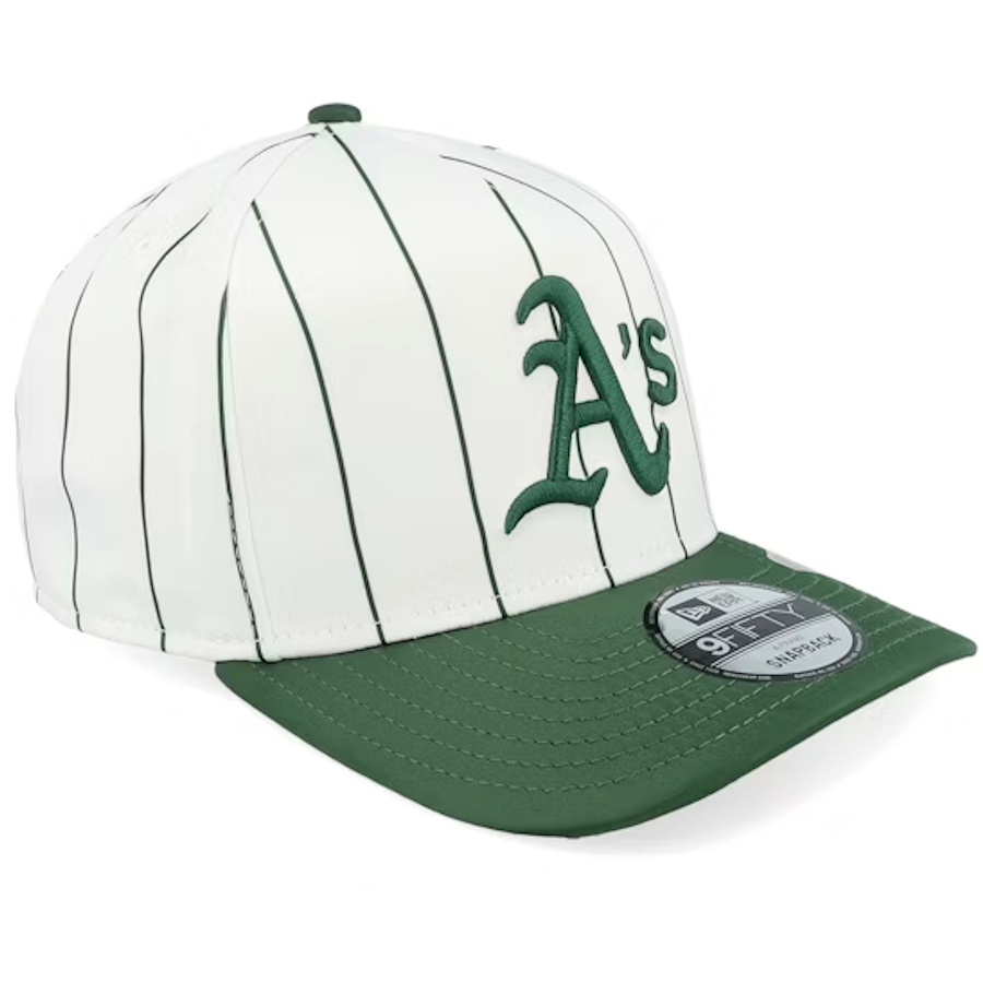 New Era Oakland Athletics 9Fifty A-Frame Satin Pinstripe White/Green