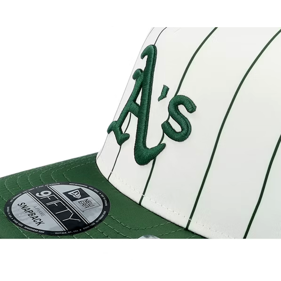 New Era Oakland Athletics 9Fifty A-Frame Satin Pinstripe White/Green