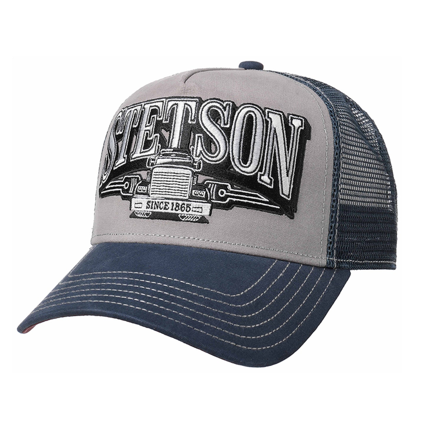 Stetson Trucker on the Truck Blue/Gray