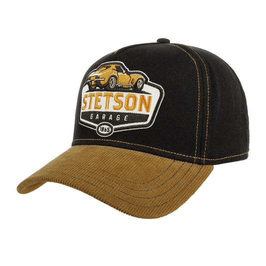 Stetson Cord Peak Garage Cap Black Yellow