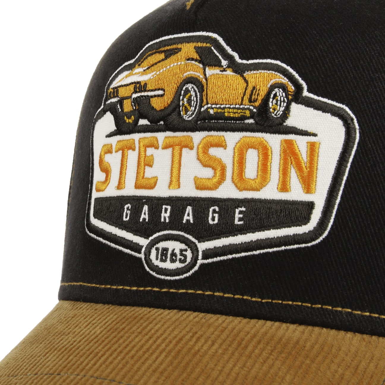 Stetson Cord Peak Garage Cap Black Yellow