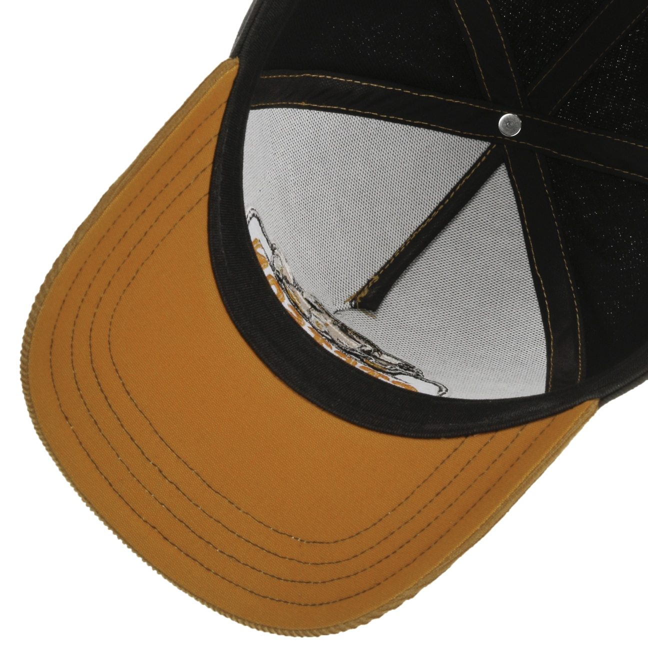 Stetson Cord Peak Garage Cap Black Yellow