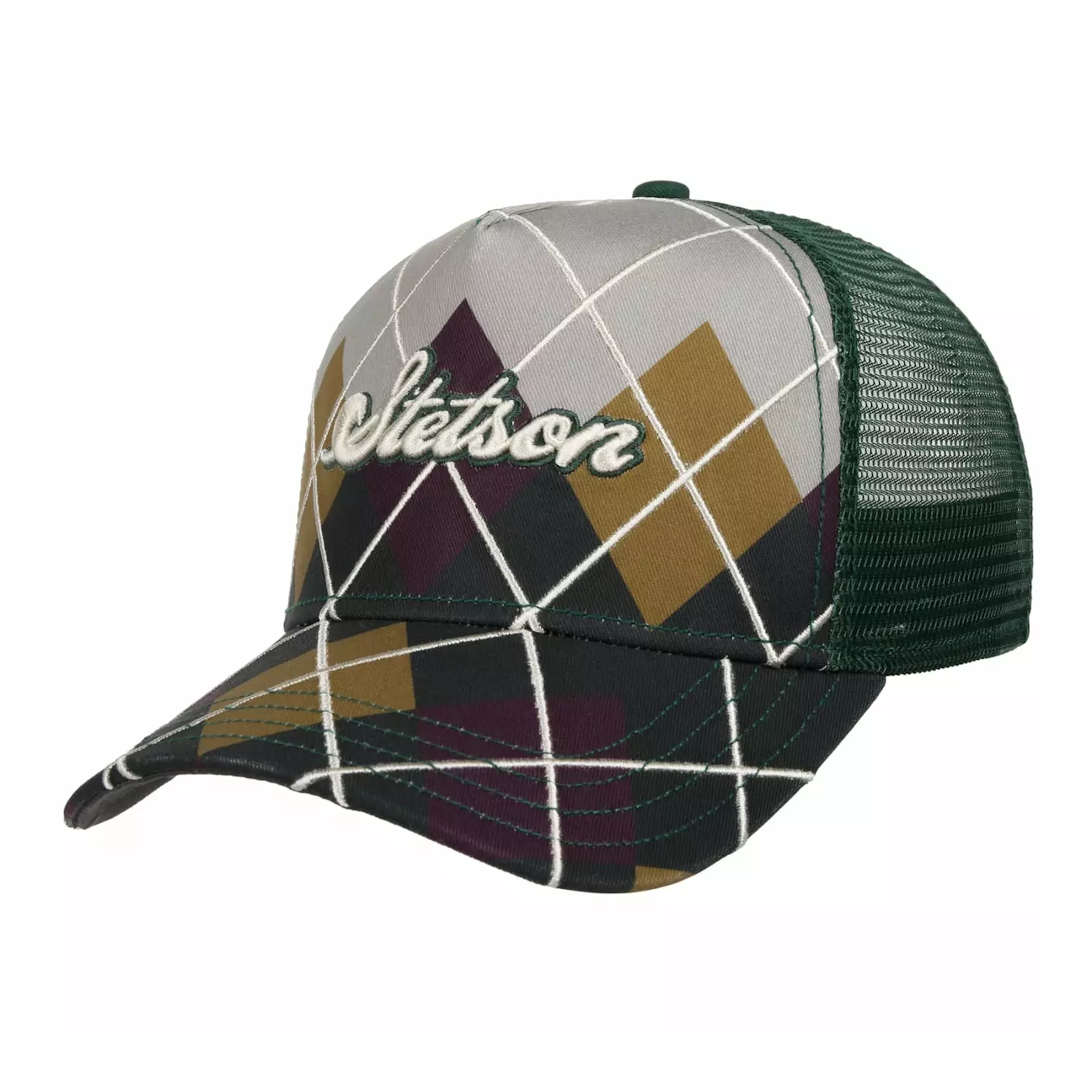 Stetson Argyle Check Trucker Multicolor