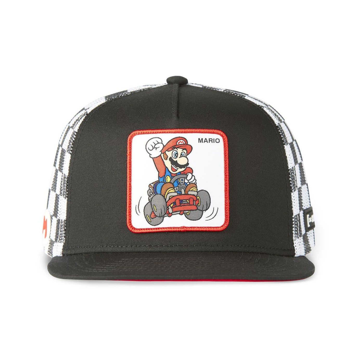 CAPSLAB Mario Kart Snapback Black Checkers