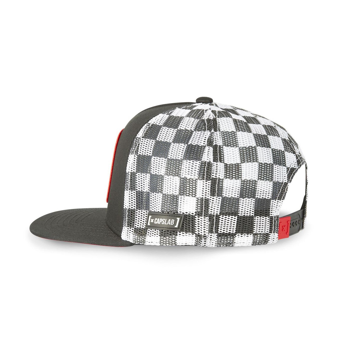 CAPSLAB Mario Kart Snapback Black Checkers