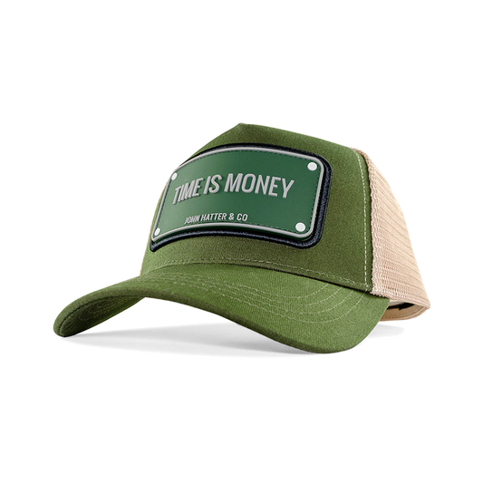 John Hatter & CO - RUBBER - TIME IS MONEY - OLIVE GREEN