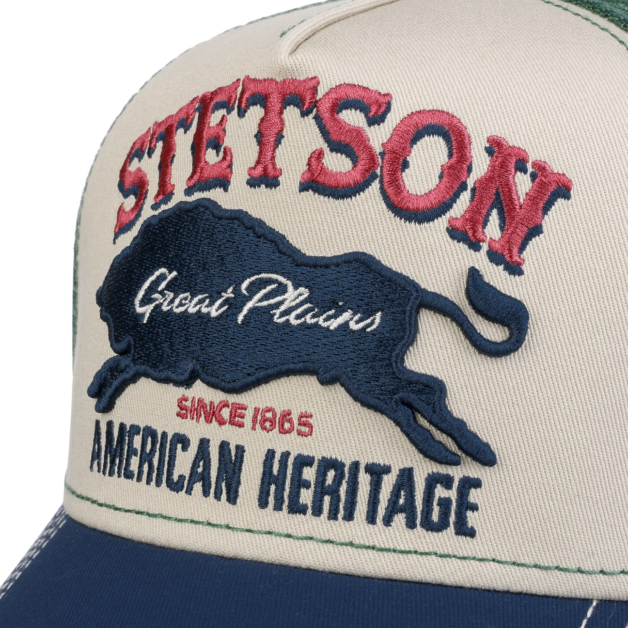 Stetson The Plains Bison Trucker Green/Navy