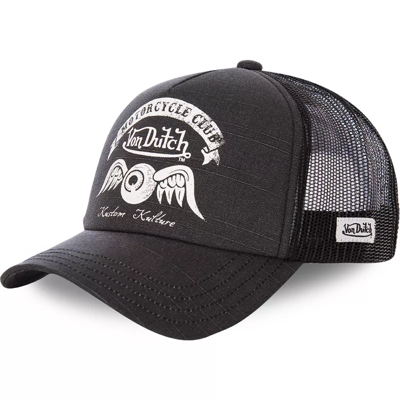 Von Dutch CREW8 Black Trucker Hat