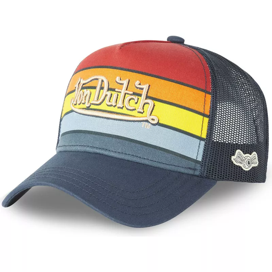 Von Dutch SUN Navy Blue and Red Trucker Hat