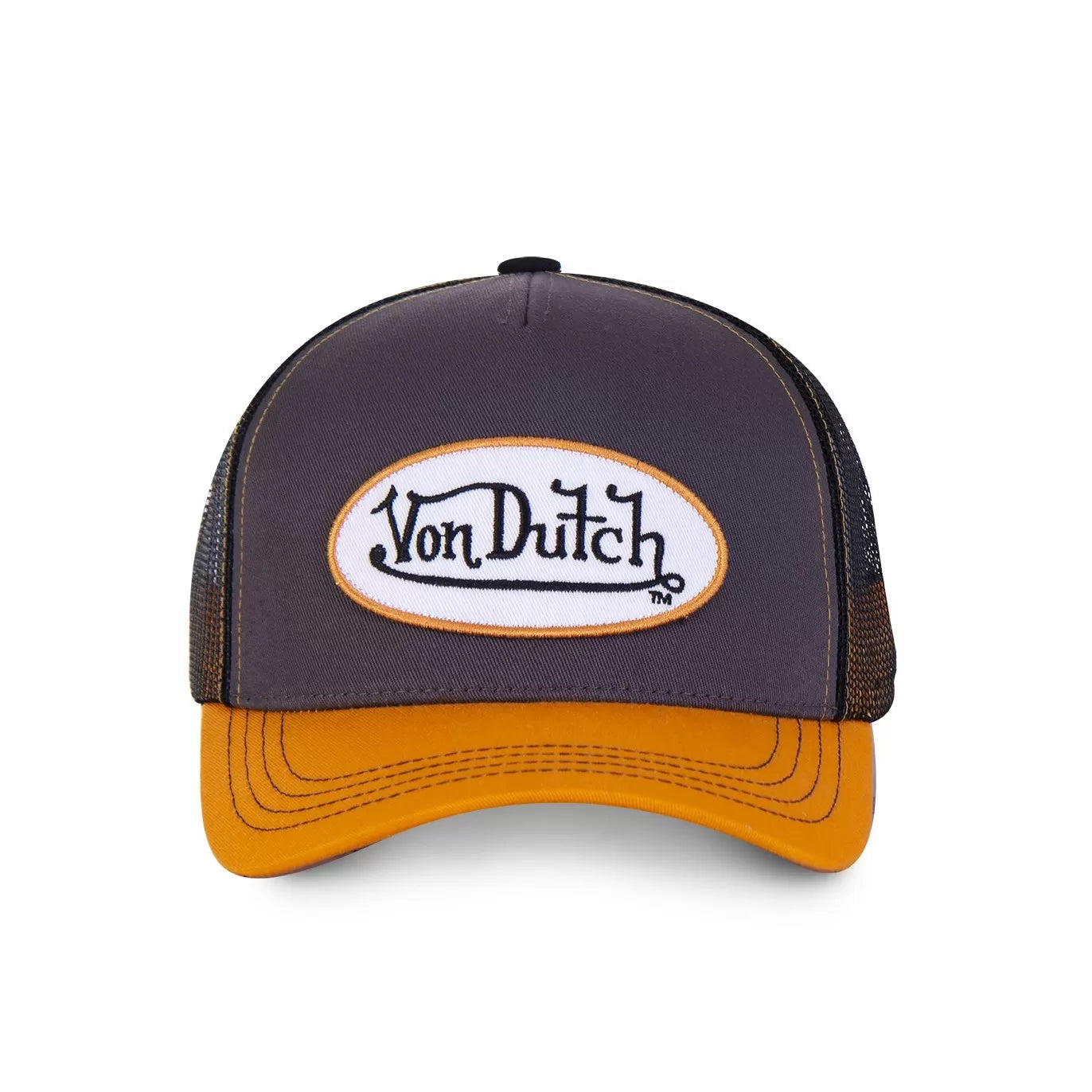 Von Dutch Orange Grey & Yellow Trucker Hat