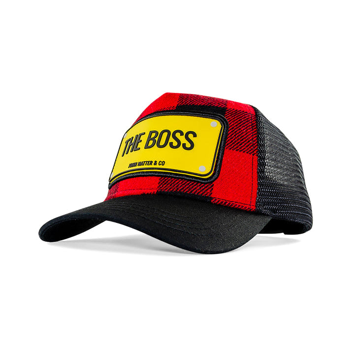 John Hatter & CO - THE BOSS - FLANNEL RUBBER - CHECKERED RED BLACK